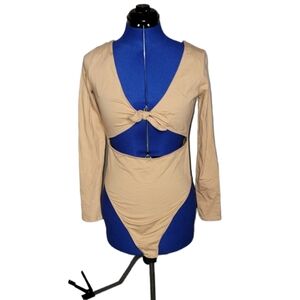 Tan Cutout (Front) Bodysuit From H&M